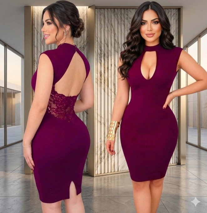 Robe dentelle dos 