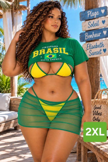 Maillot ensemble jupe Brazil 